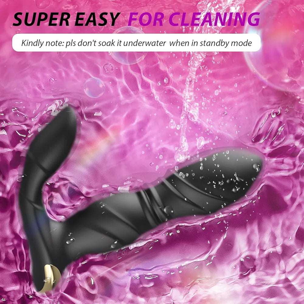 BEISAR 3-in-1 Thrusting Prostate Massager and Anal Vibrator with 9 Thrusting and 9 Vibration Modes