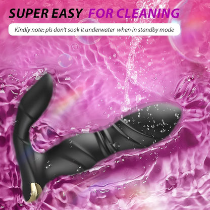 BEISAR 3-in-1 Thrusting Prostate Massager and Anal Vibrator with 9 Thrusting and 9 Vibration Modes