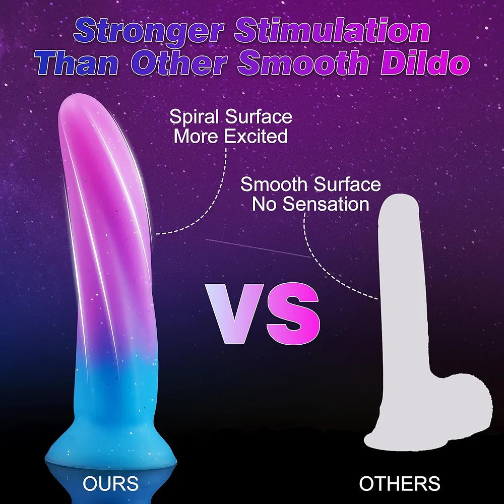 7.8-Inch Purple Fantasy Monster Silicone Dildo with Suction Cup for Anal and Vaginal Stimulation