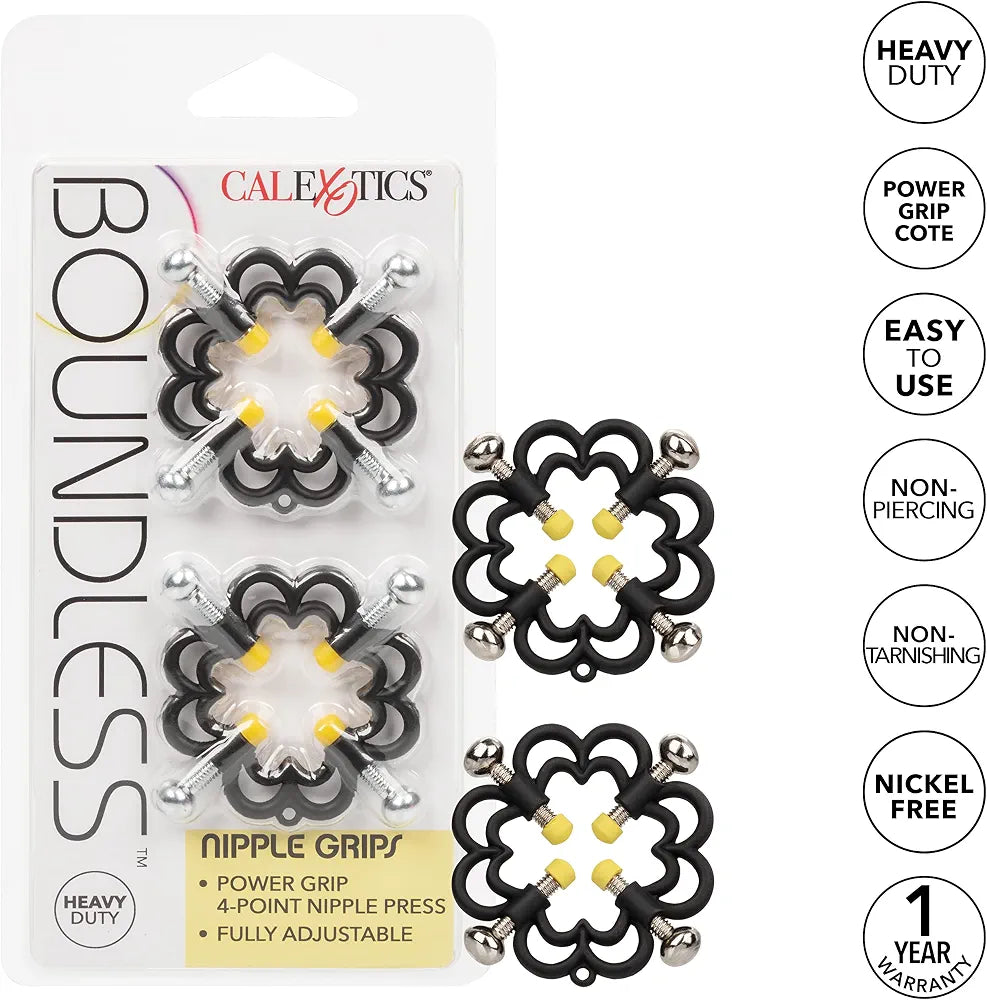 CalExotics Adjustable Nipple Clamps with Silicone Grips