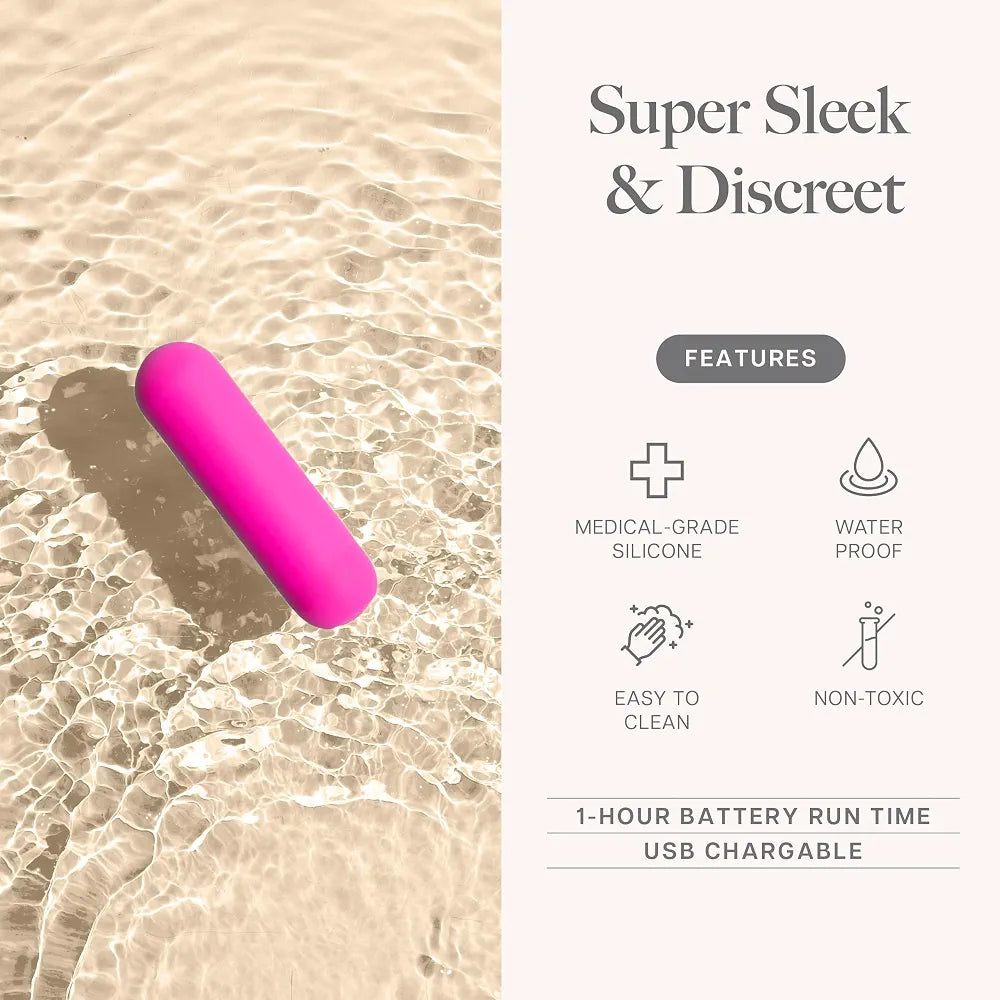 Ava Mini Bullet Clitoral and G-Spot Vibrator - Discreet Personal Massager for Women