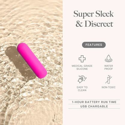 Ava Mini Bullet Clitoral and G-Spot Vibrator - Discreet Personal Massager for Women