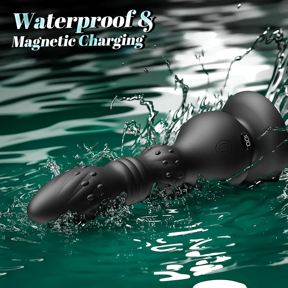 Remote-Controlled Prostate Massager with 10 Vibration and Thrusting Modes