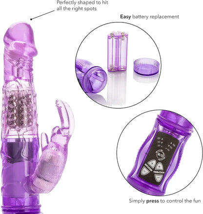 CalExotics Petite Jack Rabbit Dual-Stimulation Vibrator - Purple