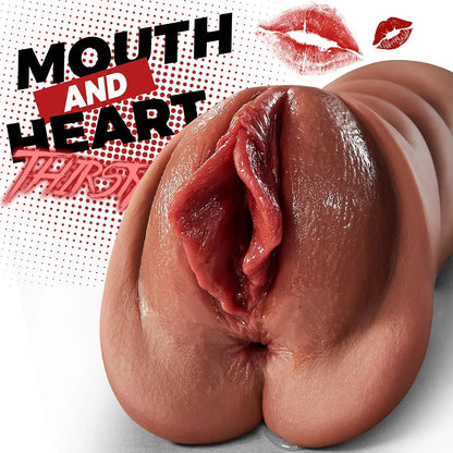 Realistic 5D Dual-Channel Male Masturbator with Deep Vagina and Tight Anus - Lifelike Adult Sex Toy for Men