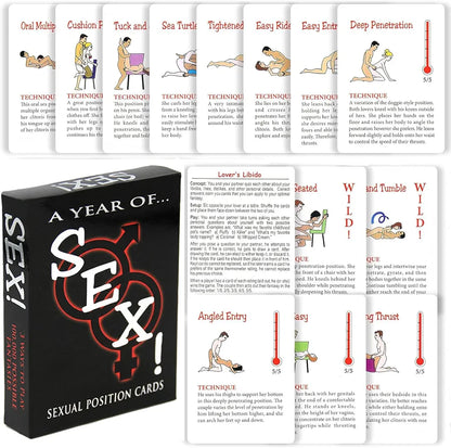 Intimate Couples Card Game: Kama Sutra Inspired Bedroom Activity Deck for Date Night