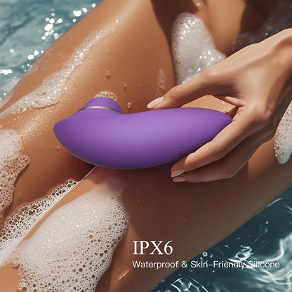 Rose-Shaped 2-in-1 Clitoral Suction and Vibration Stimulator - 9 Modes Waterproof Sex Toy for Women
