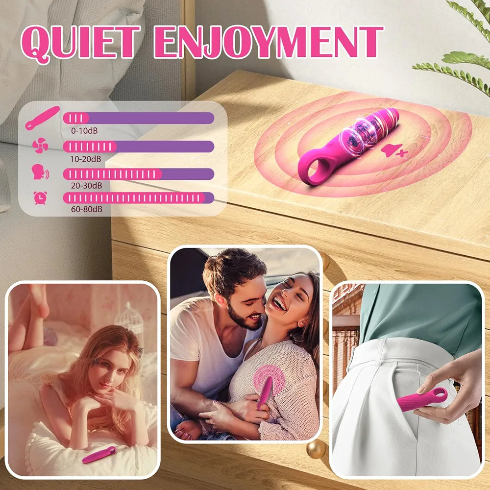 Lvhua Mini Bullet Vibrator - 10-Speed Quiet Silicone Personal Massager for Women