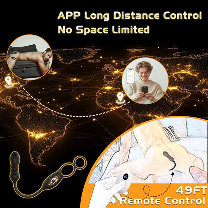 Remote-Controlled Prostate Massager and Vibrating Penis Ring for Men