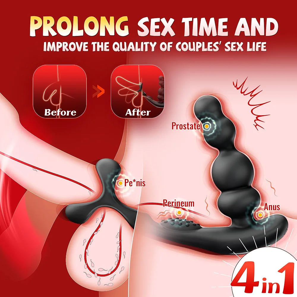 Zenvester Prostate Massager and Anal Vibrator with Remote Control