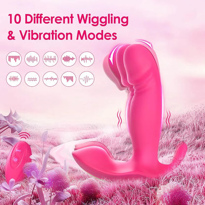 Rose-Shaped App-Controlled Wearable G-Spot Vibrator with 10 Vibration Modes for Women