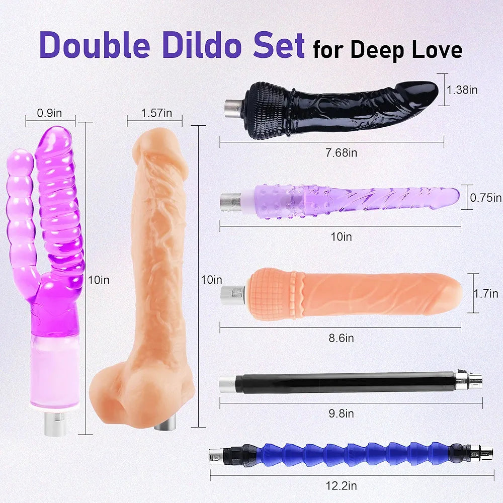 Automatic Thrusting Dildo Machine with Remote Control and 7 Realistic Attachments
