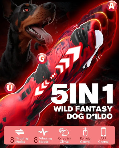 9.6" Fantasy Monster Thrusting & Vibrating Dildo with App Remote Control