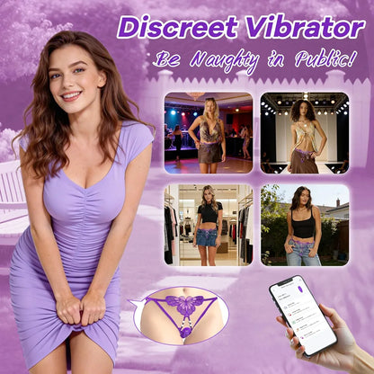 Premium App-Controlled Wearable Panty Vibrator with 9 Modes - Waterproof Rechargeable Clitoral Stimulator for Couples