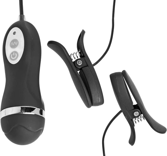 Adjustable 10-Speed Vibrating Nipple Stimulation Clamps