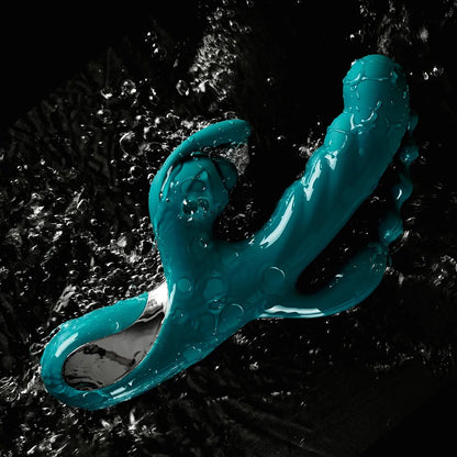 BEBEBEER 3-in-1 Rabbit Vibrator with Heating, Thrusting, and Dual Stimulation