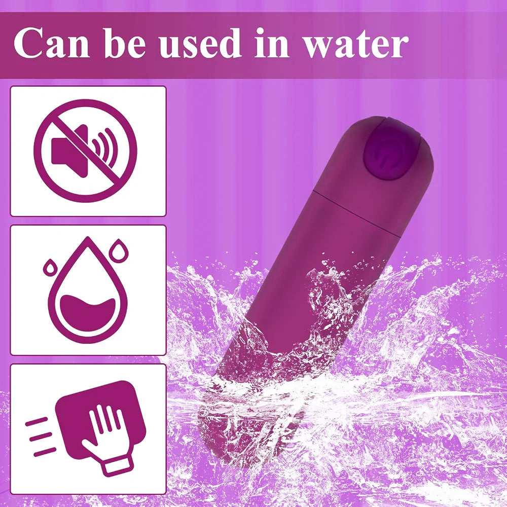 Premium Cordless Handheld Massager with 10 Vibration Modes - Quiet & Portable Travel Design