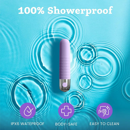 Oliver James Mini Bullet Vibrator - 10-Mode Waterproof Silicone Pocket Massager for Women