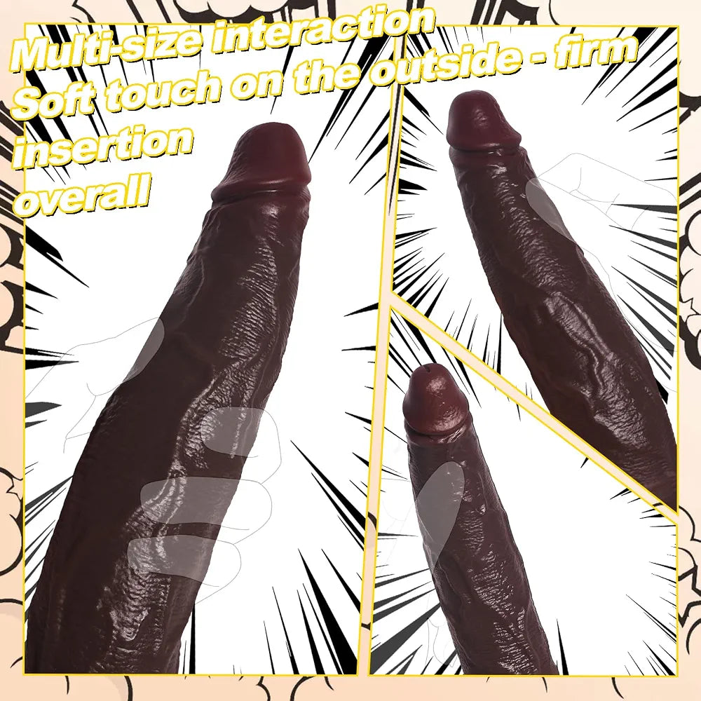 Realistic Silicone Suction Cup Dildo 3-Pack: Lifelike Soft Texture for Beginners and Advanced Users