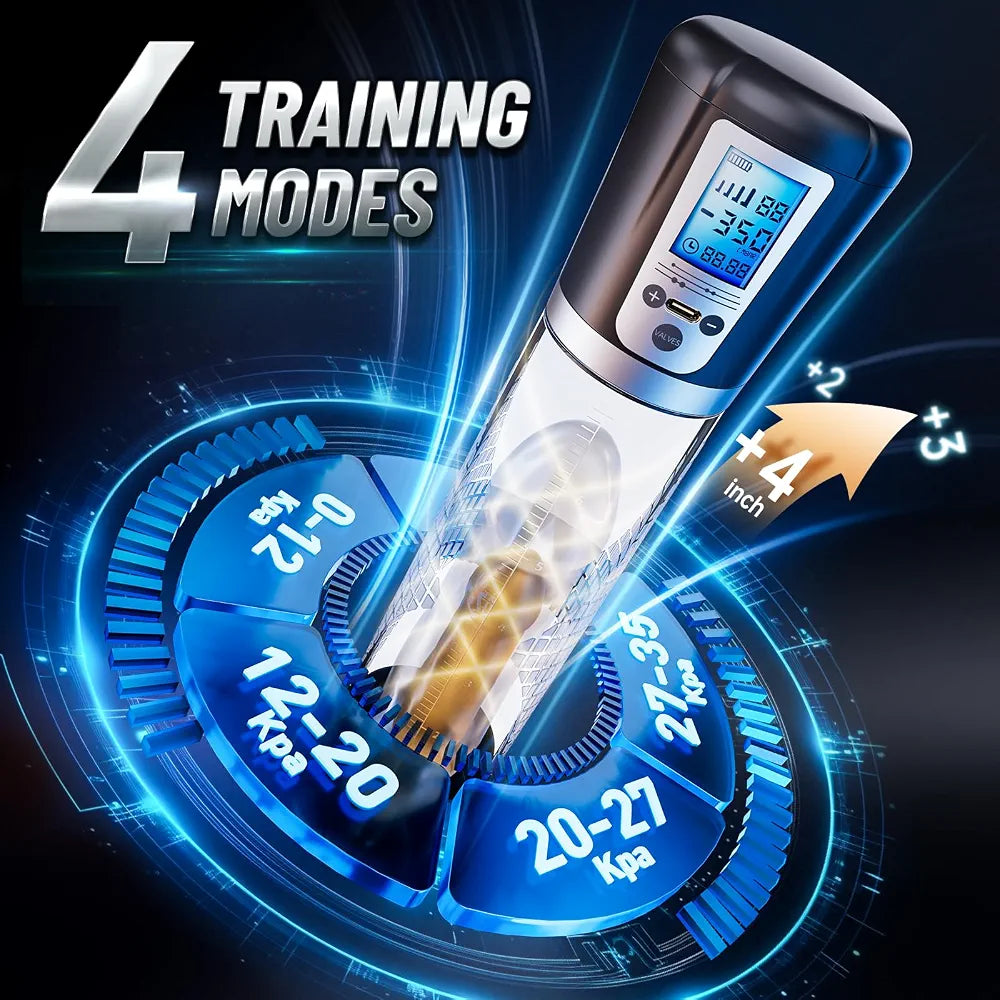Male Penis Pump Sex Toys, Automatic Enlargers & Extend Pump for Men with LED Display, Adult Toys for Men Electric Penis Entender Erection Pumps, Sex Toys - Pumps & Enlargers 