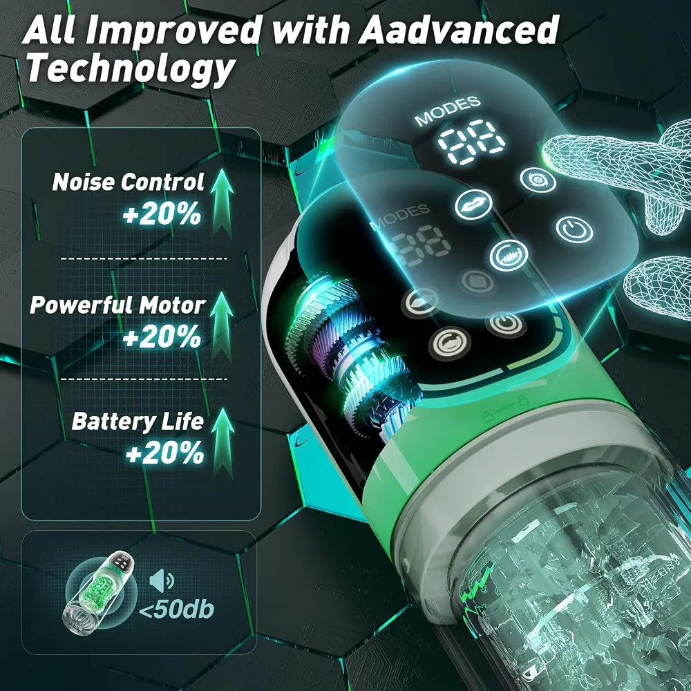 Jodiyece Automatic Rotating and Thrusting Male Masturbator with App Control and Vacuum Suction