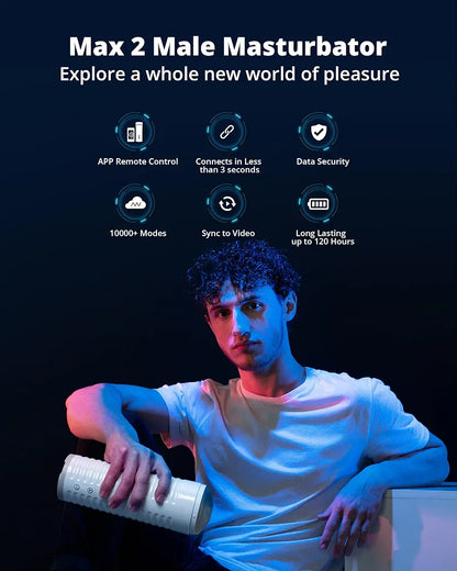 Lovense Max 2 Automatic Male Masturbator with 360-Degree Contractions and Vibration