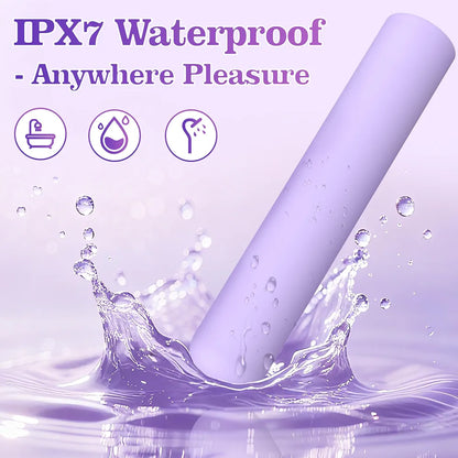 Toyfary Waterproof Mini Bullet Vibrator - 10-Mode Rechargeable Silicone Finger Massager for G-Spot, Nipple, and Anal Stimulation