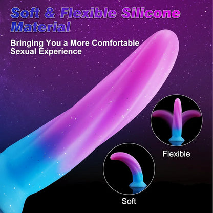 7.8-Inch Purple Fantasy Monster Silicone Dildo with Suction Cup for Anal and Vaginal Stimulation