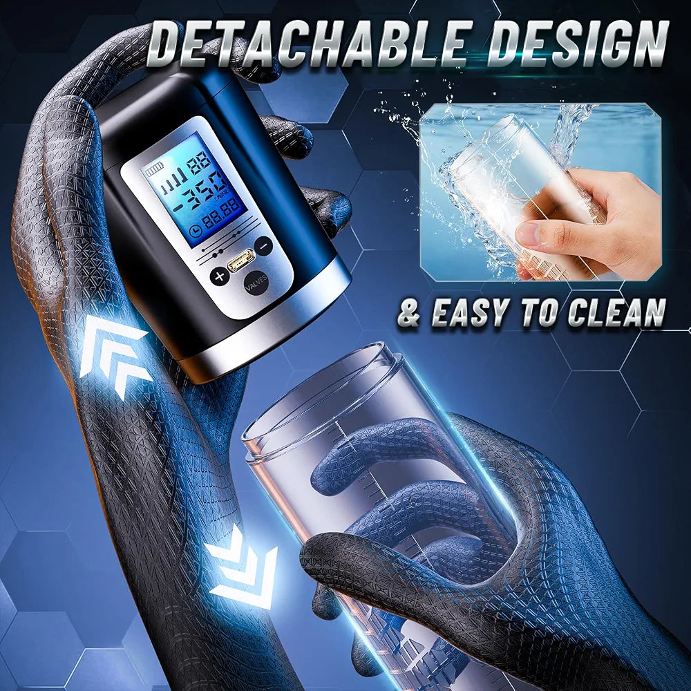 Male Penis Pump Sex Toys, Automatic Enlargers & Extend Pump for Men with LED Display, Adult Toys for Men Electric Penis Entender Erection Pumps, Sex Toys - Pumps & Enlargers 