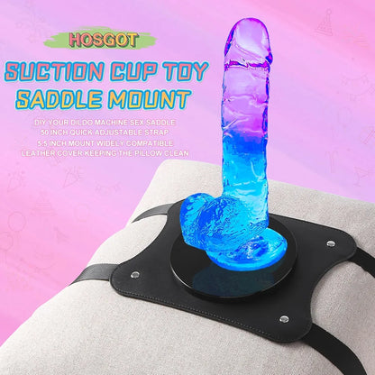 Hands-Free Suction Cup Dildo Mount and Saddle Cushion for Couples