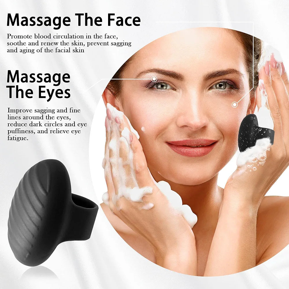 Rechargeable Silicone Mini Finger Vibrator for Facial Massage and Body Relaxation