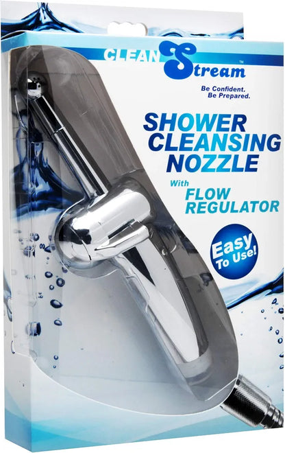 High-Pressure Shower Cleansing Nozzle with Adjustable Flow Regulator