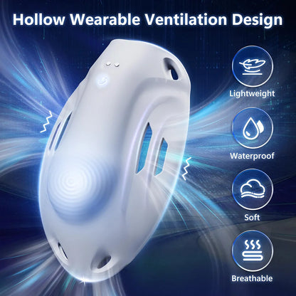 AI-Powered Wearable Penis Training Vibrator with 9 Speeds and App Control - Hands-Free Male Masturbator