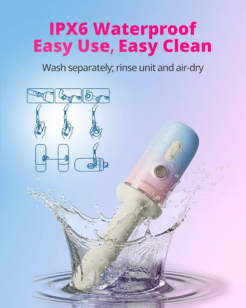 LOVENSE Spinel App-Controlled Thrusting, Vibrating, and Heating Dildo with Dual Stimulation and Suction Cup