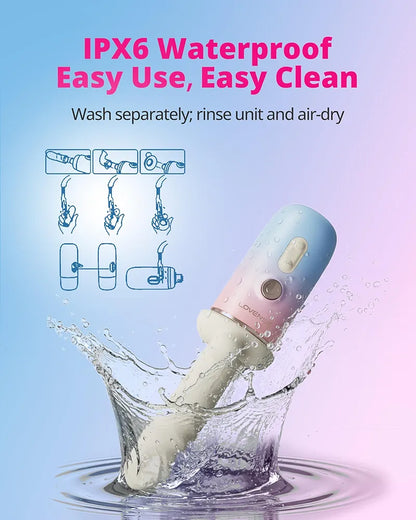 LOVENSE Spinel App-Controlled Thrusting, Vibrating, and Heating Dildo with Dual Stimulation and Suction Cup