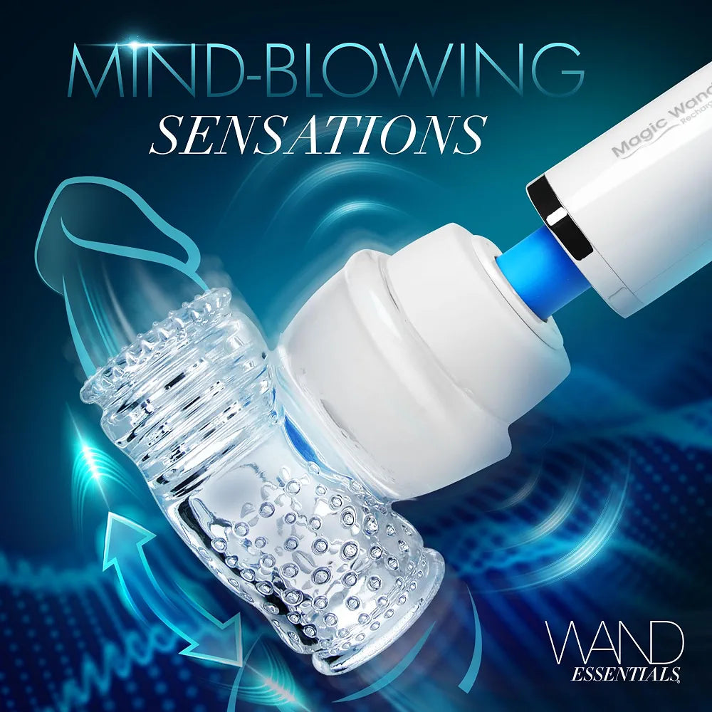Hummingbird Male Masturbator Sleeve Attachment for Magic Wand Massagers - Soft Textured TPR