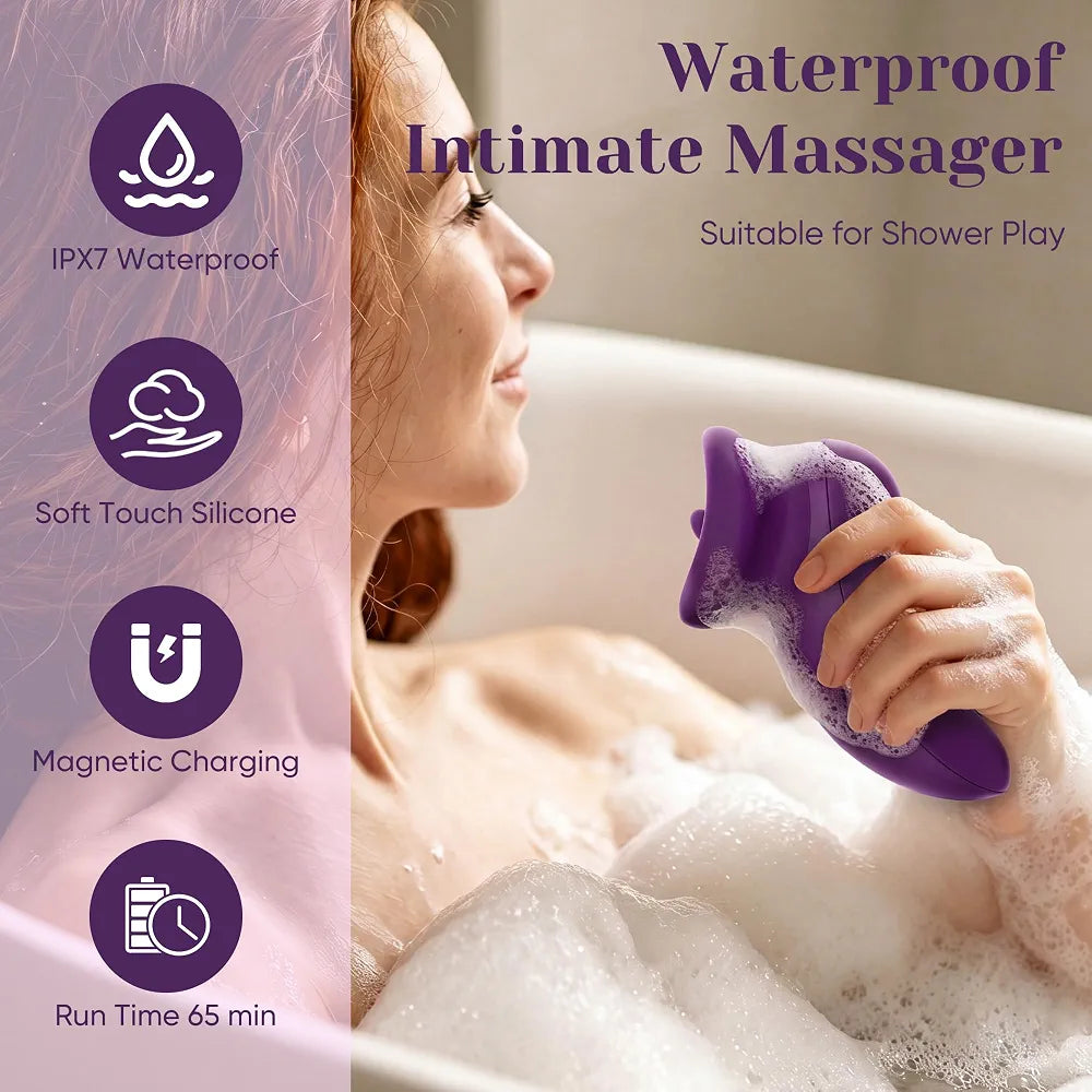 Premium Waterproof Oral Stimulation Device with Pulsating Licking Technology
