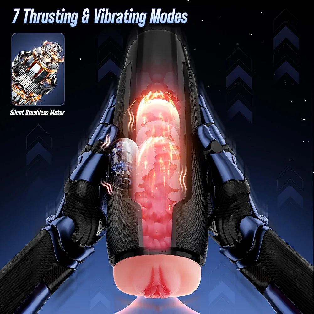 AI-Powered Interactive Male Masturbator with App Control, 360° Heating, 7 Vibration Modes, and Silent Motor