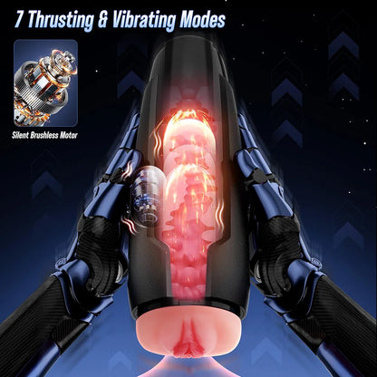 AI-Powered Interactive Male Masturbator with App Control, 360° Heating, 7 Vibration Modes, and Silent Motor