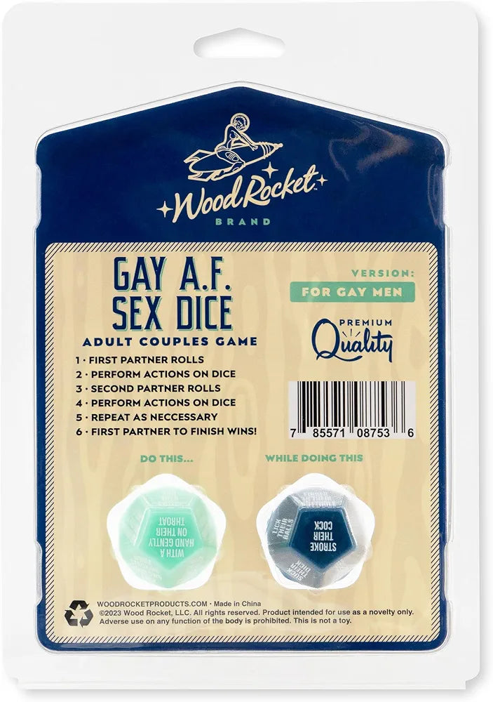 Intimate Decision-Making Dice for Gay Couples: Romantic Adult Game