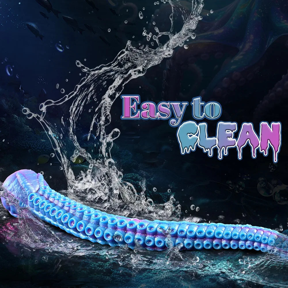 22.5-Inch XL Silicone Octopus Tentacle Dildo - Realistic Fantasy Anal Toy for G-Spot and Prostate Stimulation