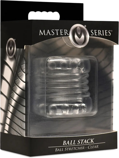 Textured TPE Ball Stretcher for Enhanced Sensation - Clear