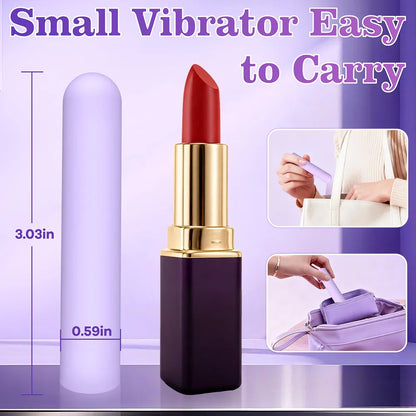 Toyfary Waterproof Mini Bullet Vibrator - 10-Mode Rechargeable Silicone Finger Massager for G-Spot, Nipple, and Anal Stimulation