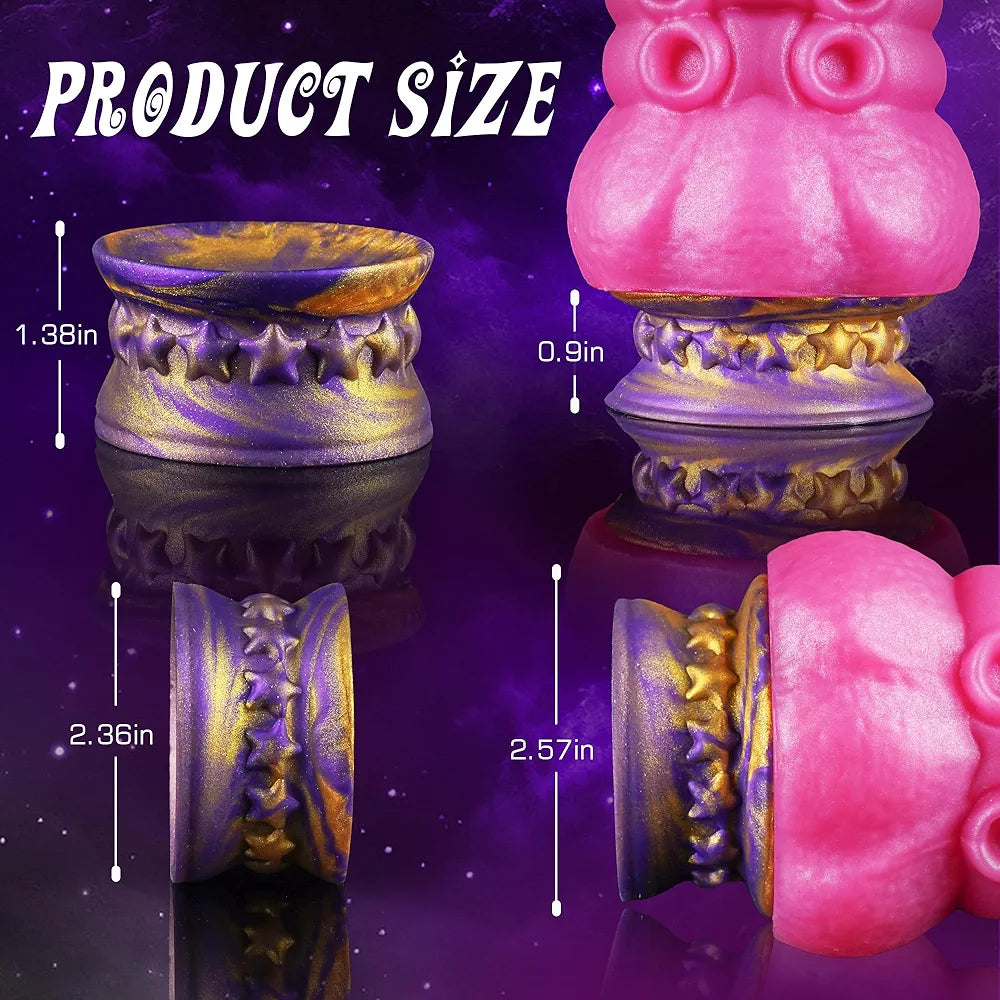 Silicone Double-Sided Suction Cup Mount for Flat-Base Dildos and Fantasy Toys