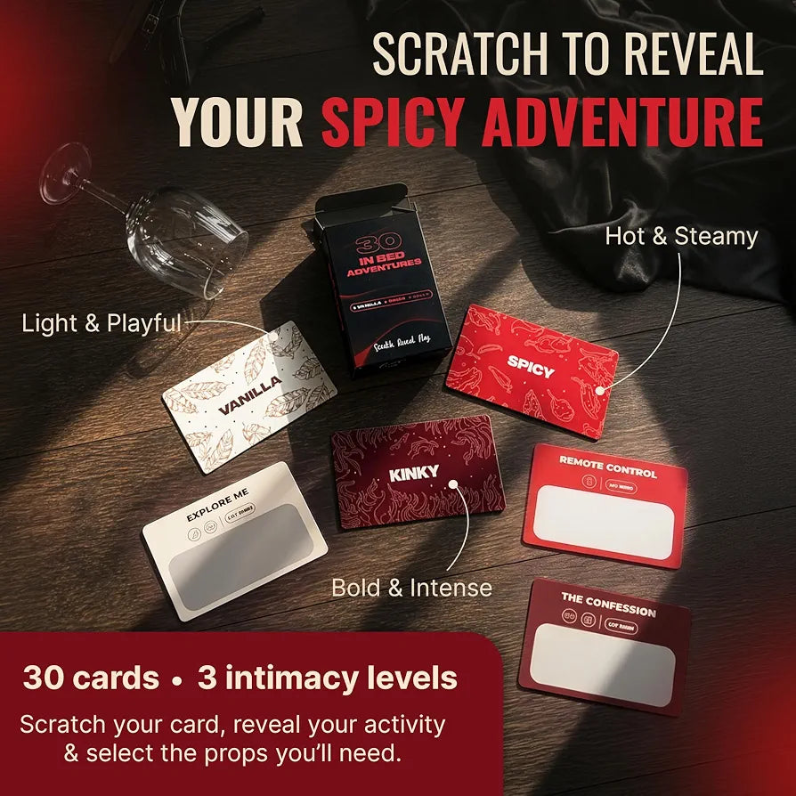 Romantic Couples Adventure Scratch-Off Game & Intimacy Gift Set
