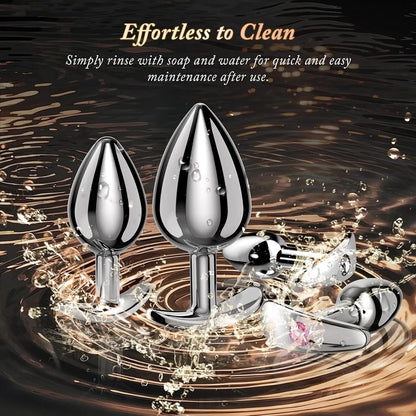 4-Piece Crystal Base Anal Training Kit for Beginners