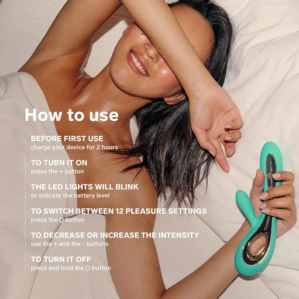 LELO Soraya 2 Dual-Action Rabbit Vibrator for Clitoral and G-Spot Stimulation, Waterproof, Deep Rose