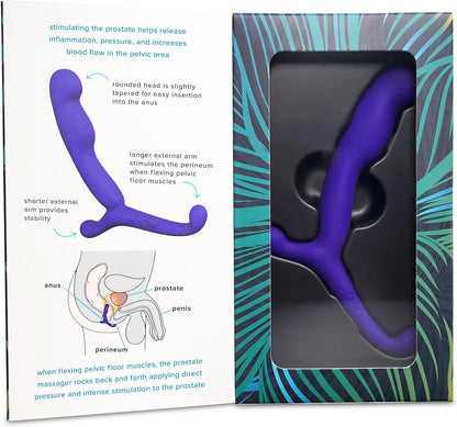 plusOne 4-Inch Ergonomic Silicone Prostate Massager with External Control Arm