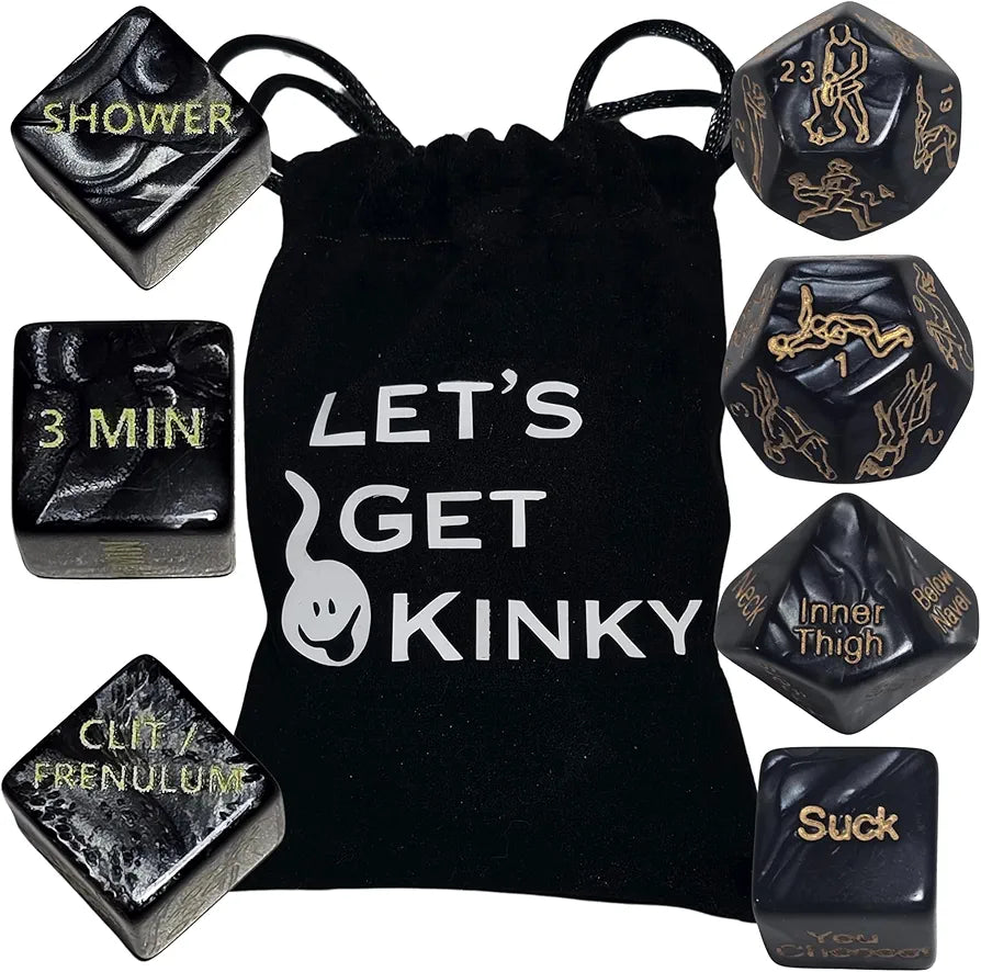 Romantic Couples Dice Game: 7-Piece Set for Intimate Date Nights and Foreplay