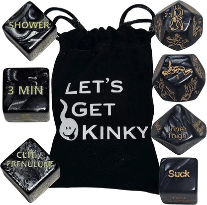 Romantic Couples Dice Game: 7-Piece Set for Intimate Date Nights and Foreplay